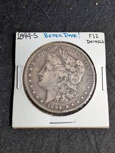 1894-s Morgan Silver Dollar F12 Details