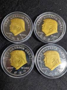 Donald Trump 2020 Commemorative Coins in Capsules (Lot of 4)
