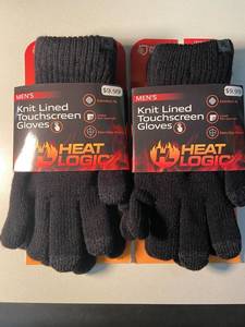 A5 - HeatLogic Knit Lined Touchscreen Gloves (Lot of 2 Pairs)
