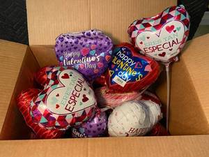 NY 1 - Valentines Day Foil Heart Balloons - Variety Pack