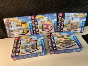 NV 4 - Block Tech Block World Shop Building Sets (Lot of 5)