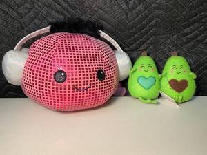D1 - Dj Head Plush & Avocado Decor Plushes (Lot of 2)