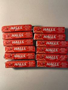 Halls Strawberry Cough Drops 9ct (Lot of 12)