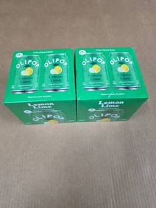 2x Olipop Lemon Lime Soda - 4-Packs, Best before June 2026