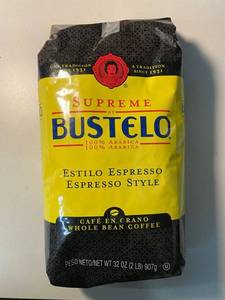 Cafe Bustelo Supreme Espresso Style Whole Bean Coffee 2 Lb