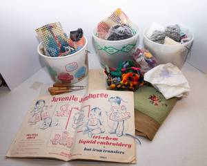 Assorted Latch Hook & Embroidery Crafting Supplies Lot
