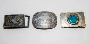 Vintage Belt Buckles  Set of 3