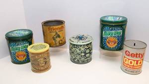 Vintage Tin Collection  Set of 6