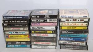 Assorted Cassette Tape Lot  Mostly Country Music