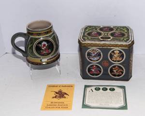 Anheuser-Busch Budweiser Stein & Tin  1991 Limited Edition (1890 Edition, 2nd in Series)