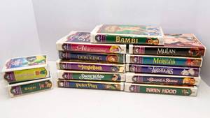 Disney Masterpiece Collection VHS Tapes & McDonalds Toys Lot