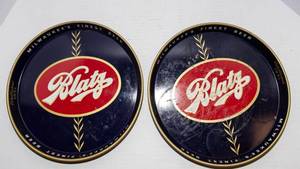 Blatz Beer Serving Trays  Set of 2 (12 Diameter)