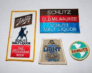 Vintage Schlitz Beer Patches  Set of 4