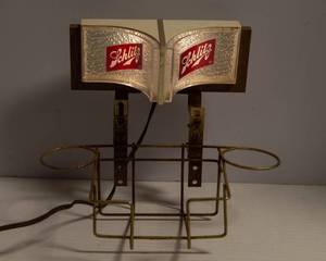 1968 Schlitz Beer Lighted Table Caddy & Napkin Holder