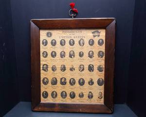 U.S. Presidents Wall Art  Framed Display (Up to 1963)