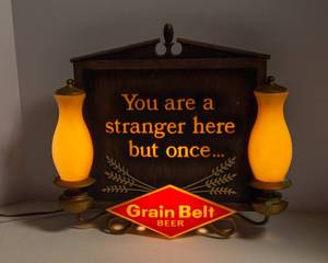 Vintage Grain Belt Lighted Beer Sign