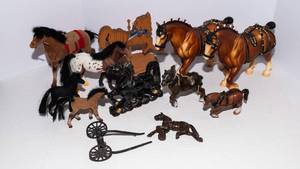 Vintage Horse Figurines  Large Assorted Collection - Including Two Breyer Horses
