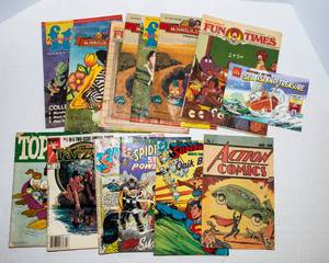 Assorted Comic Book Lot  Includes Action Comics #1 First Appearance of Superman 1938 Re-Issue (Printed in 1987, Nestle Promo)