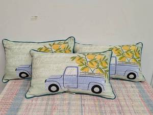 3 Hampton Bay Hello Sunshine IndoorOutdoor Decorative Throw Pillows