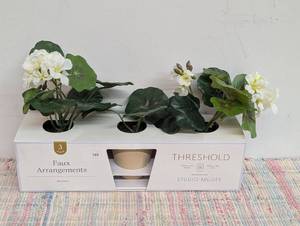 Set of 3 Geranium Potted Arrangements - Threshold Studio McGee Decorative Plants