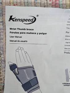 Kenspeed Wrist Thumb Brace (Blue, Left Thumb, XL)