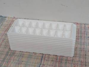 10 ct Rectangular Ice Cube Trays, White