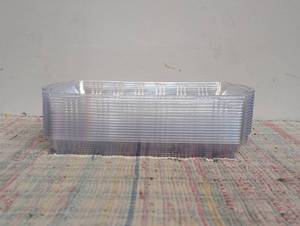 17ct Clear Decorative Party Trays 13.6 in by 8.1 in