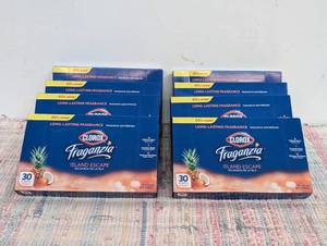 8 boxes of Clorox Fraganzia Island Breeze Scented 30 Sheets dryer Sheets