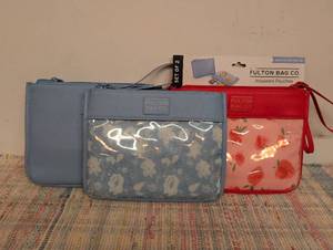 2 sets of 2 Pack Fulton Leatherette Insulated Snack Pouches