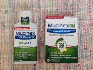 Mucinex Fast-Max Maximum Strength &Mucinex DM 12hr Cough Suppressant