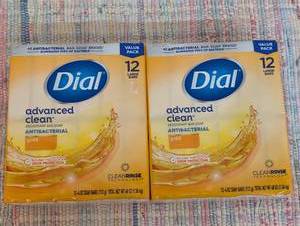 Two 12 Packs of Dial Advanced Clean, Gold.