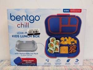 Bentgo Kids Chill Lunch Box, Bento-Style Solution, 4 Compartments & Removable Ice Pack