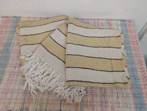 Pair of Decorative Throw Blanket, 50 in x 60 in, Ivory Plush1 Decorative Throw Blanket, 50 in x 60