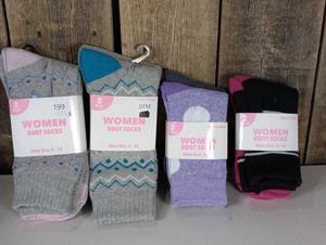 Womens Boot Socks - Size 4-10  (set of 4)