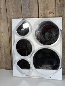 5pc Circle Mirrors, White