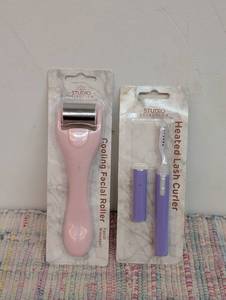 Beauty Set of Heated Lash Curler & Cooling Facial Massager