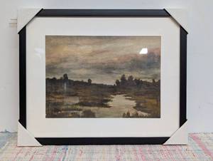 20x16 Marshland at Dusk Framed Wall Art - Threshold designed with Studio McGee