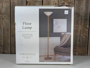 Torchiere Floor Lamp Natural Brown - Threshold