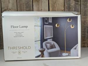 Span 3-Head Metal Globe Floor Lamp Brass - Threshold