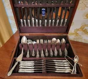 Gorham Sterling Silver Flatware Service for 12  King Edward, 2049g