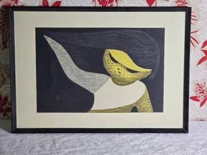 Stamped Modern Fine Art Japanese Woodblock Print - Kaoru Kawano - Gentle Breeze
