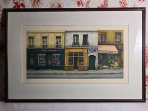 SIGNED Dreamy Parisian Fine Art Print - Andre Renoux - Le restaurant LOrangerie a Paris