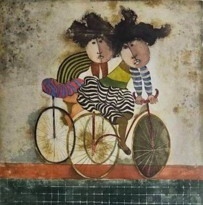 SIGNED Fine Art Etching and Aquatint Print - Graciela Rodo Boulanger - La Course