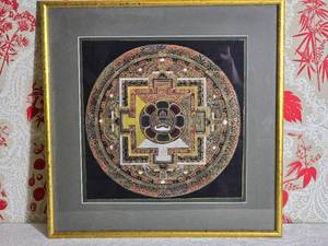 Stunning Tibetan Buddhist Mandala Thangka Painting