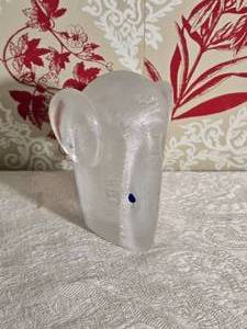 SIGNED Studio Art Glass Elephant Statuette - Murano - Gambaro & Poggi