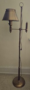 Traditional Adjustable Brass Tone Floor Reading Lamp