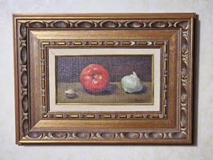 Antique Original Still Life � Walnut, Tomato, & Garlic
