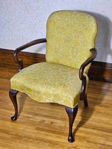 Chippendale Mahogany Parlor Chair with Beautiful Upholstery