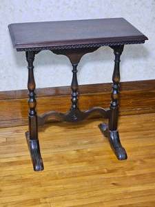 Spanish Revival Antique Trestle Side Table by Bayview Furniture