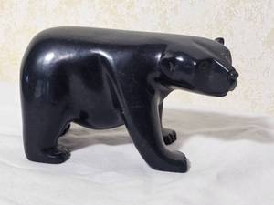 Bear by Ulami Tunnillie Serpentinite Inuit Carving